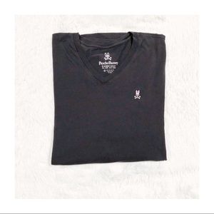 Psycho Bunny Classic V-Neck Tee Black sz8